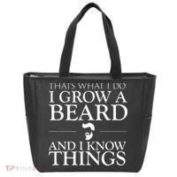 Thats What I Do I Grow A Beard And I Know Things Fun Beard Tote Bag thumb 0