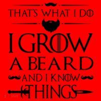 That's What I Do I Grow A Beard And I Know Things Love Beard Santa Hat thumb 1