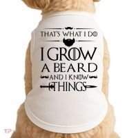 That's What I Do I Grow A Beard And I Know Things Love Beard Doggie Tank thumb 0