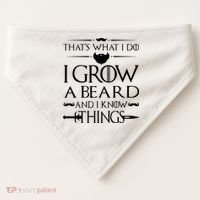 That's What I Do I Grow A Beard And I Know Things Love Beard USA-Made Doggie Bandana thumb 0
