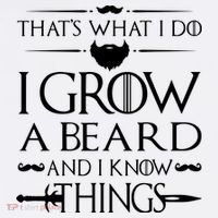 That's What I Do I Grow A Beard And I Know Things Love Beard Button thumb 1