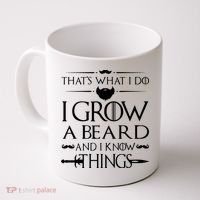That's What I Do I Grow A Beard And I Know Things Love Beard Coffee Mug thumb 0