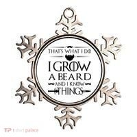 That's What I Do I Grow A Beard And I Know Things Love Beard Ornament thumb 0