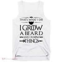 That's What I Do I Grow A Beard And I Know Things Love Beard Tank Top thumb 0