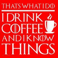 Thats What I Do I Drink Coffee And I Know Things Santa Hat thumb 1
