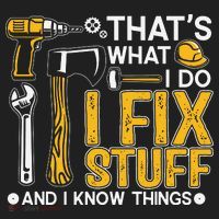 That's What I Do I Fix Stuff And I Know Things Funny Saying Beanie thumb 2