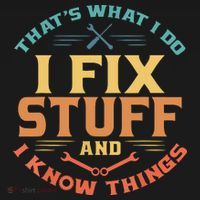 That's What I Do I Fix Stuff And I Know Things Funny Dad Backpack thumb 2