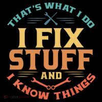 That's What I Do I Fix Stuff And I Know Things Funny Dad Ornament thumb 1