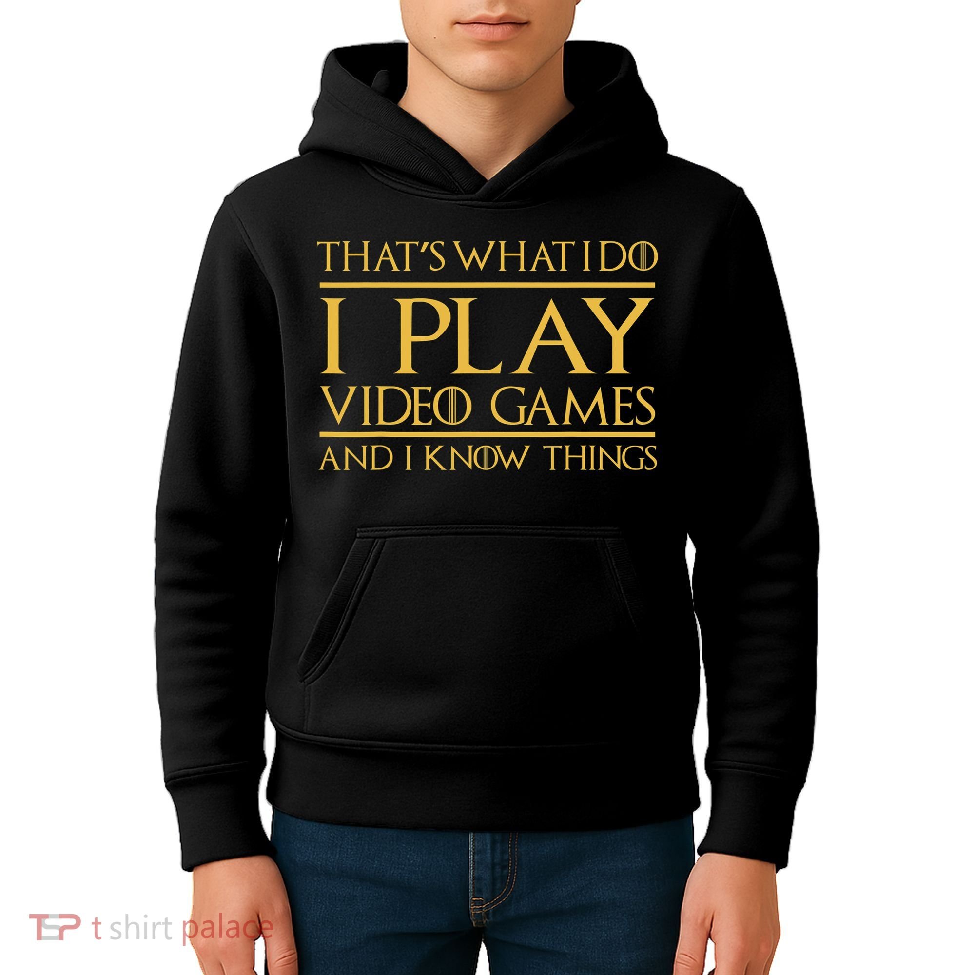 That's What I Do I Play Video Games And I Know Things Gamer Kids Hoodie