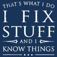 That's What I Do I Fix Stuff And I Know Things USA-Made Doggie Bandana thumb 2
