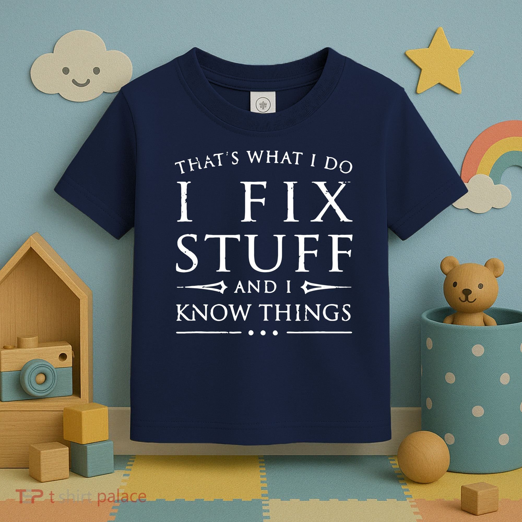 That's What I Do I Fix Stuff And I Know Things Toddler T-Shirt