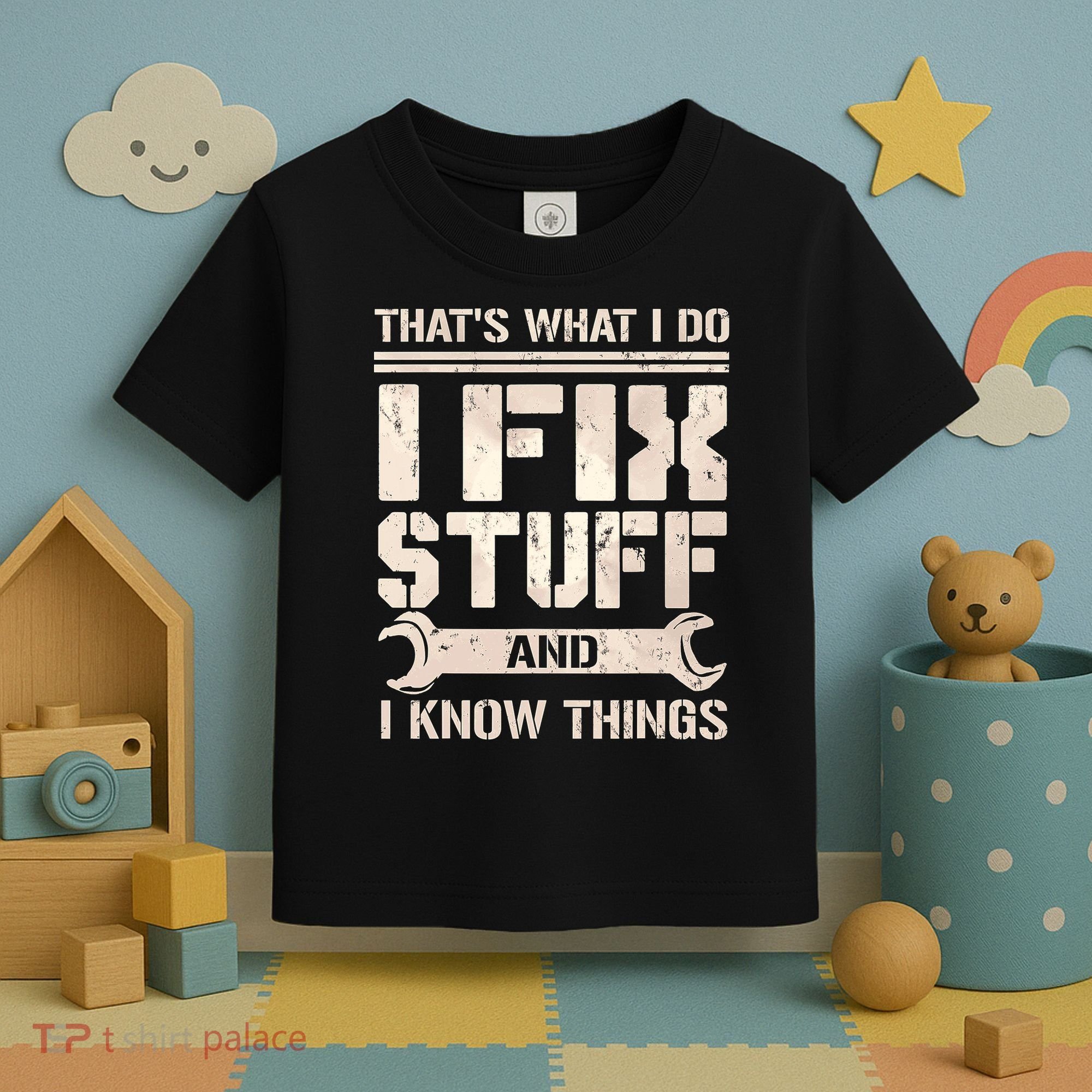 That's What I Do I Fix Stuff And I Know Things Toddler T-Shirt