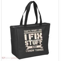 That's What I Do I Fix Stuff And I Know Things Tote Bag thumb 2