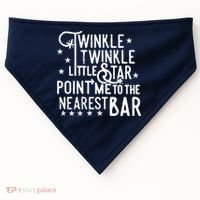 Twinkle Little Star Point Me To The Nearest Bar USA-Made Doggie Bandana thumb 0