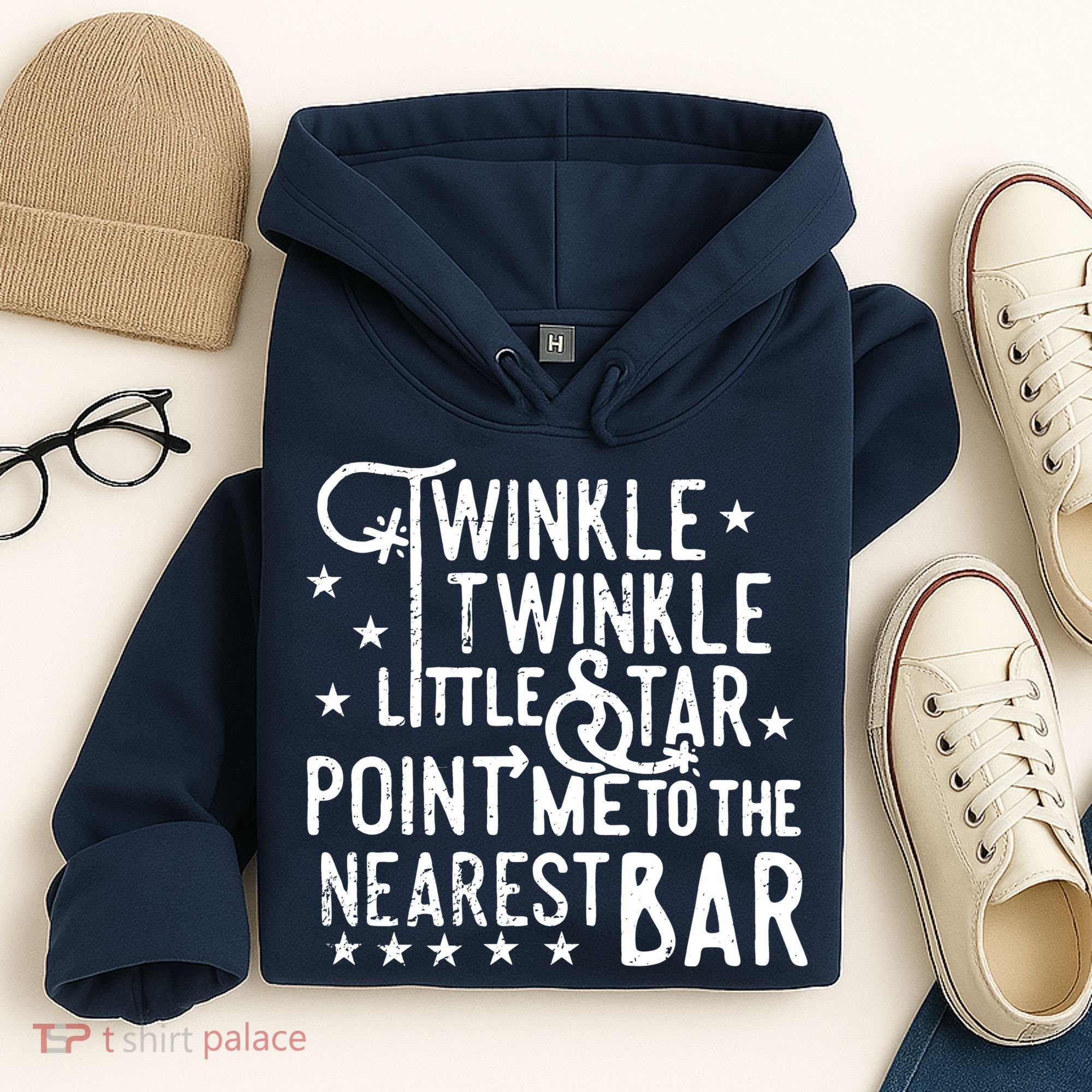 Twinkle Little Star Point Me To The Nearest Bar Hoodie