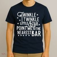 Twinkle Little Star Point Me To The Nearest Bar T-Shirt thumb 3
