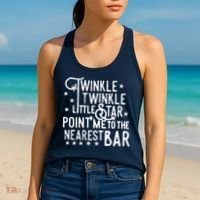 Twinkle Little Star Point Me To The Nearest Bar Women's Tank Top thumb 2