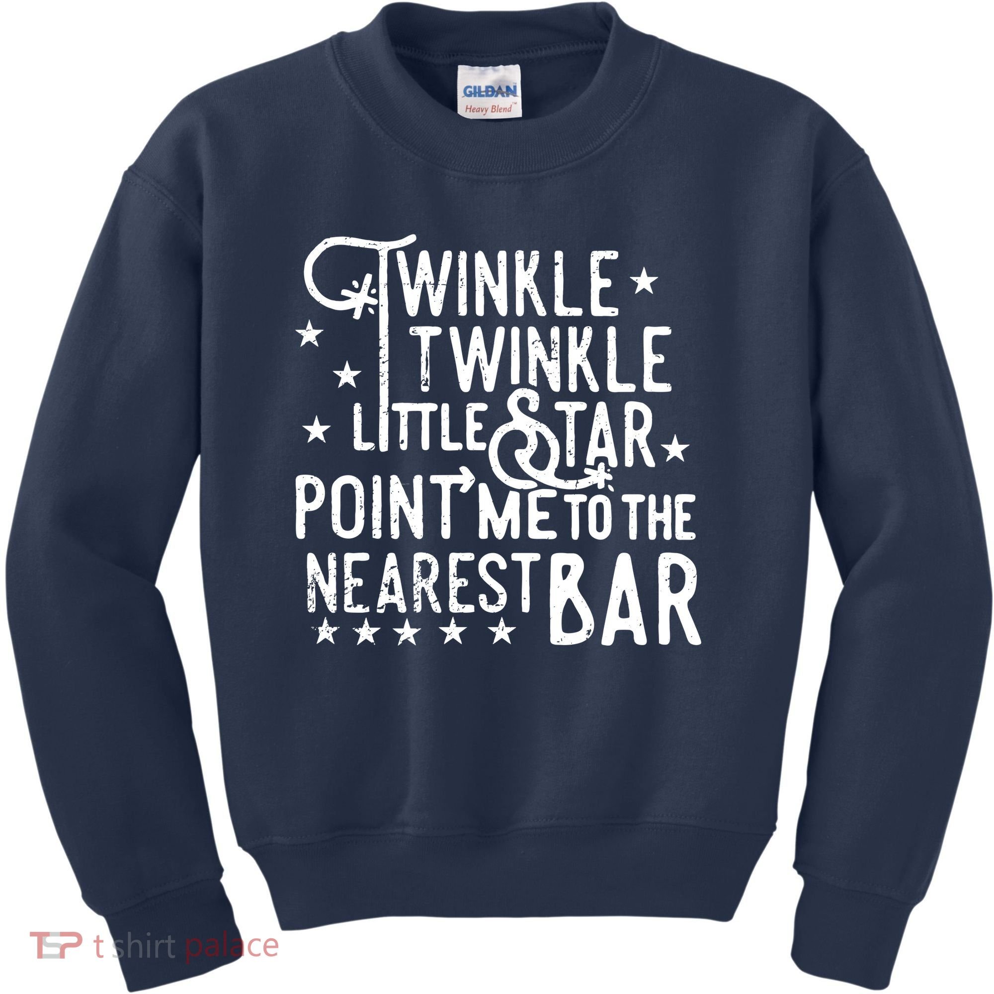Twinkle Little Star Point Me To The Nearest Bar Kids Sweatshirt