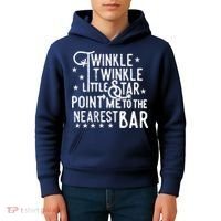 Twinkle Little Star Point Me To The Nearest Bar Kids Hoodie thumb 4