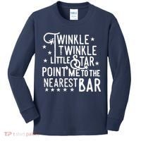 Twinkle Little Star Point Me To The Nearest Bar Kids Long Sleeve Shirt thumb 0