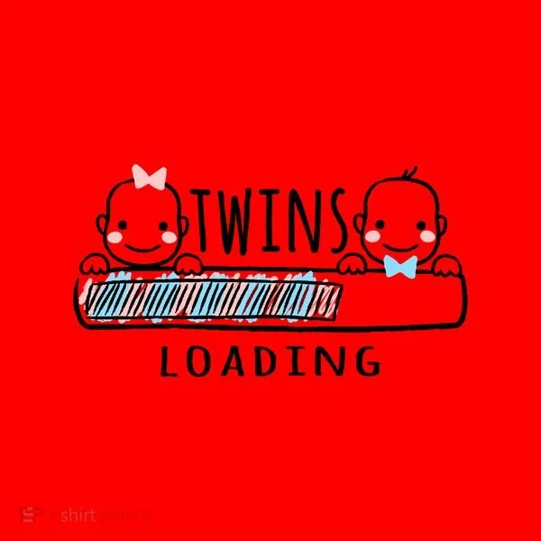 Twins loading cute twin mother  Santa Hat