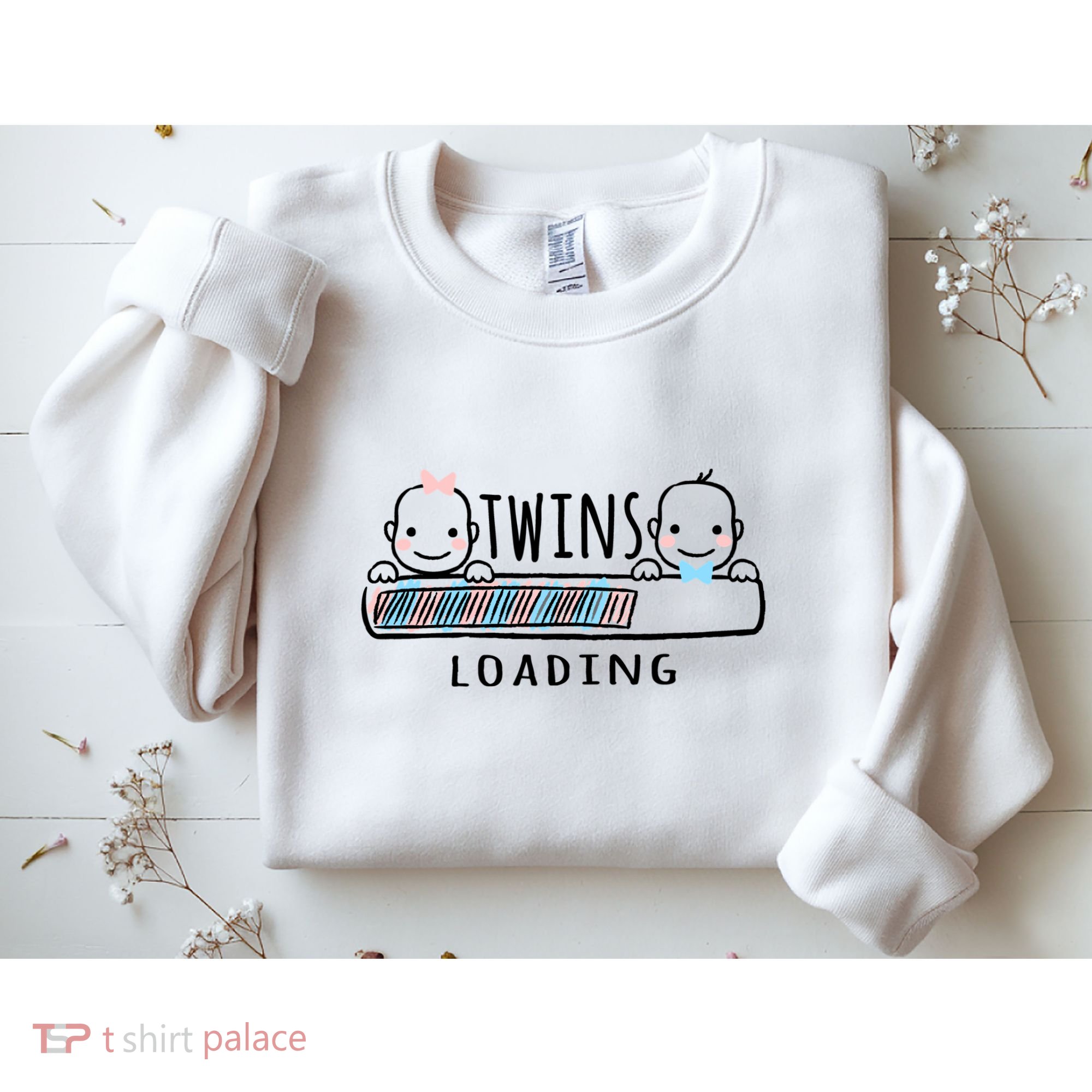 Twins loading cute twin mother  Sweatshirt