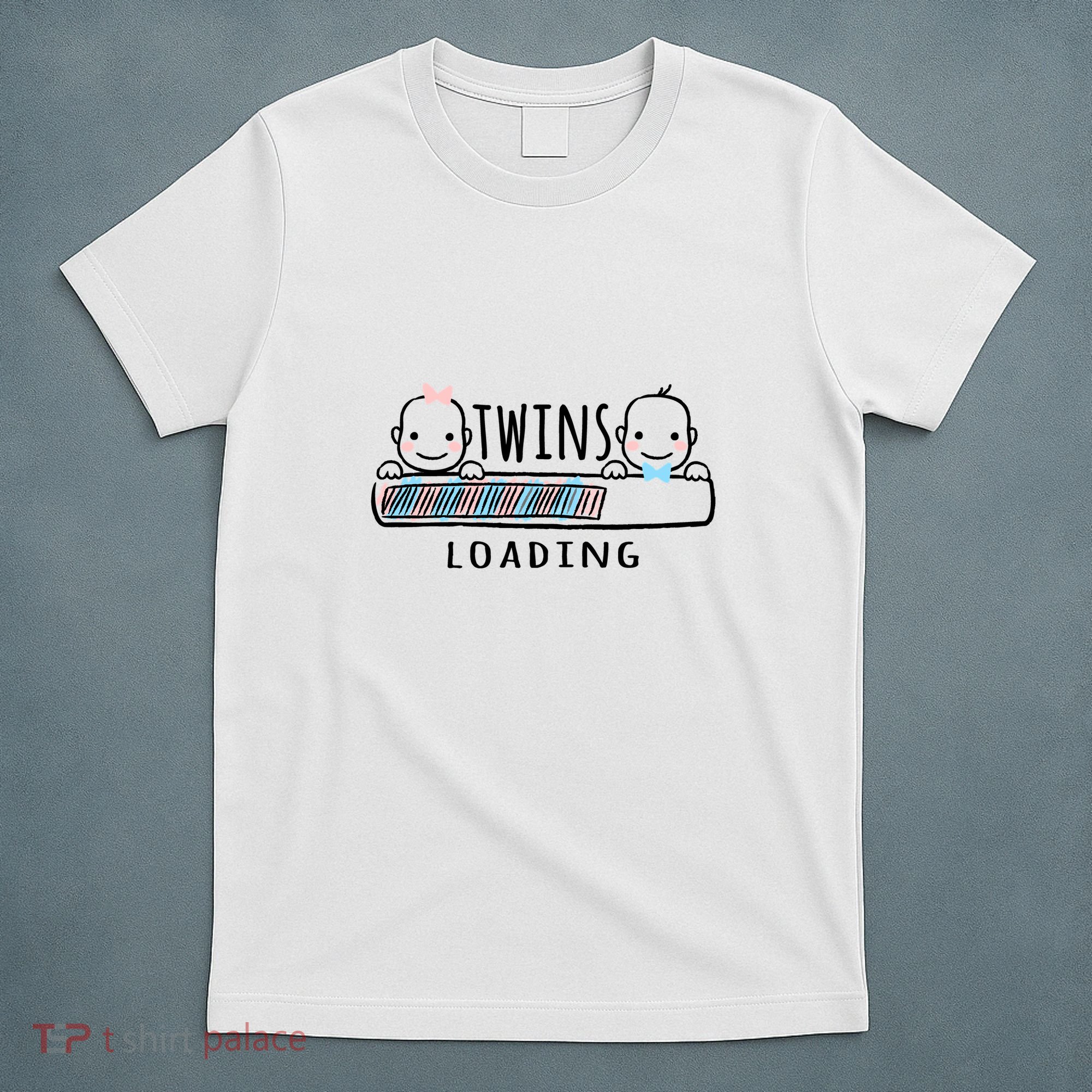 Twins loading cute twin mother  T-Shirt