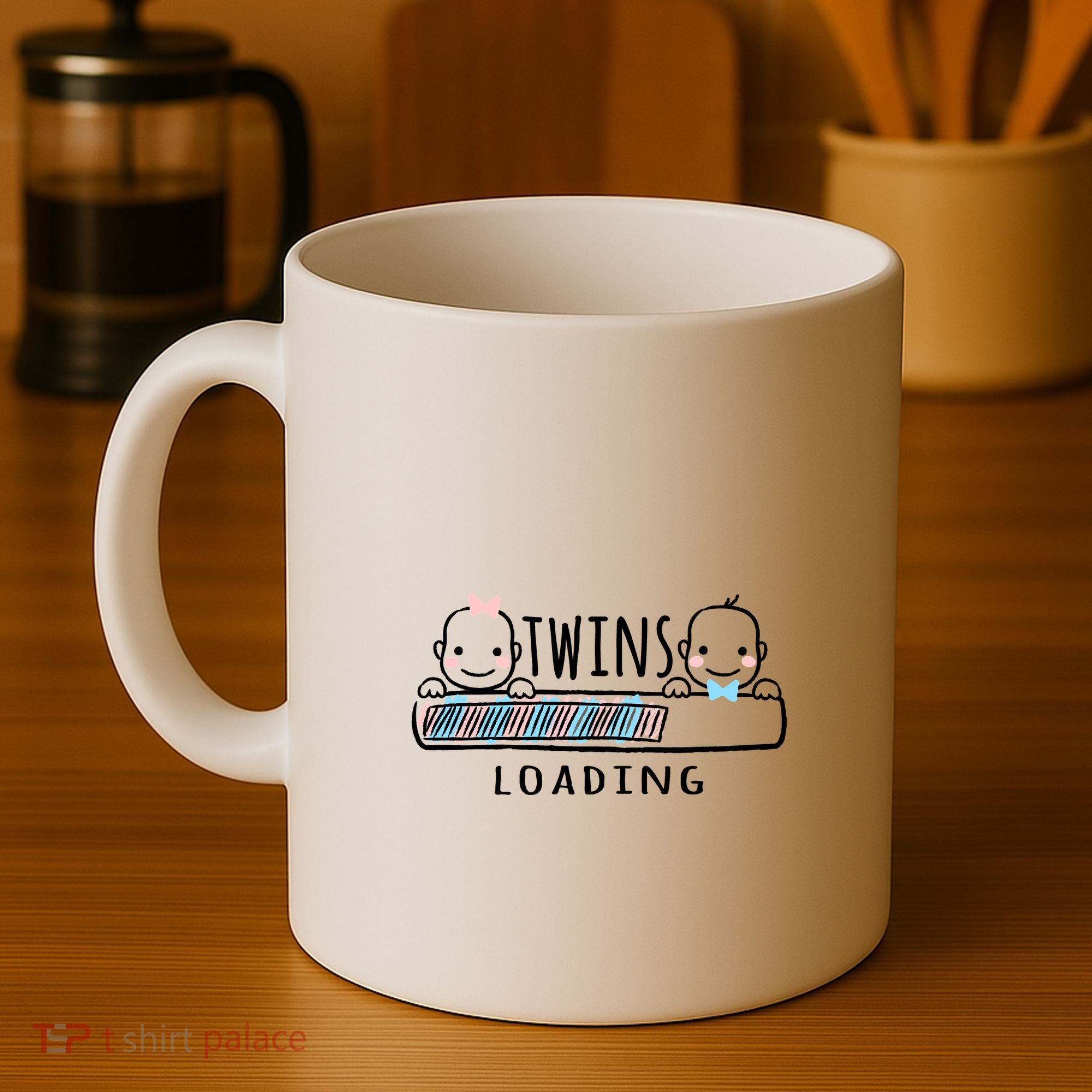 Twins loading cute twin mother  Coffee Mug