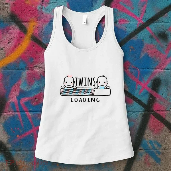 Twins loading cute twin mother  Women's Tank Top