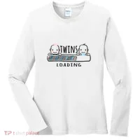 Twins loading cute twin mother  Women's Long Sleeve Shirt thumb 0