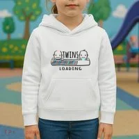Twins loading cute twin mother  Kids Hoodie thumb 3