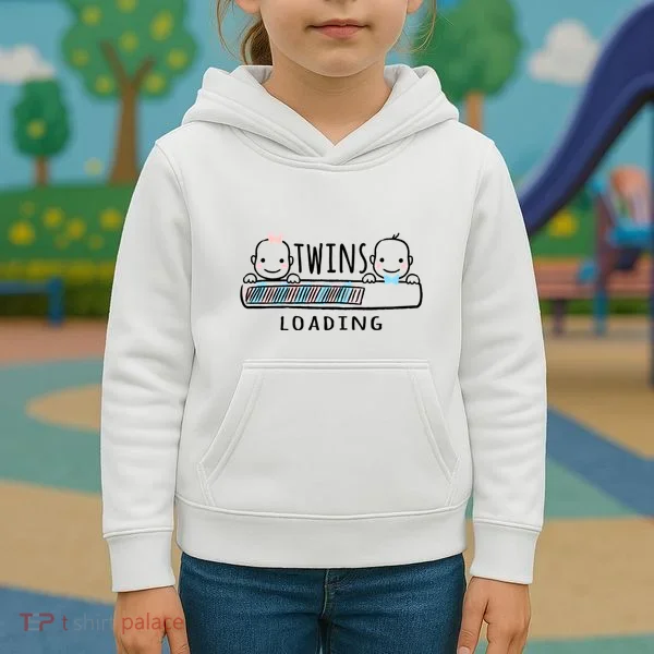 Twins loading cute twin mother  Kids Hoodie