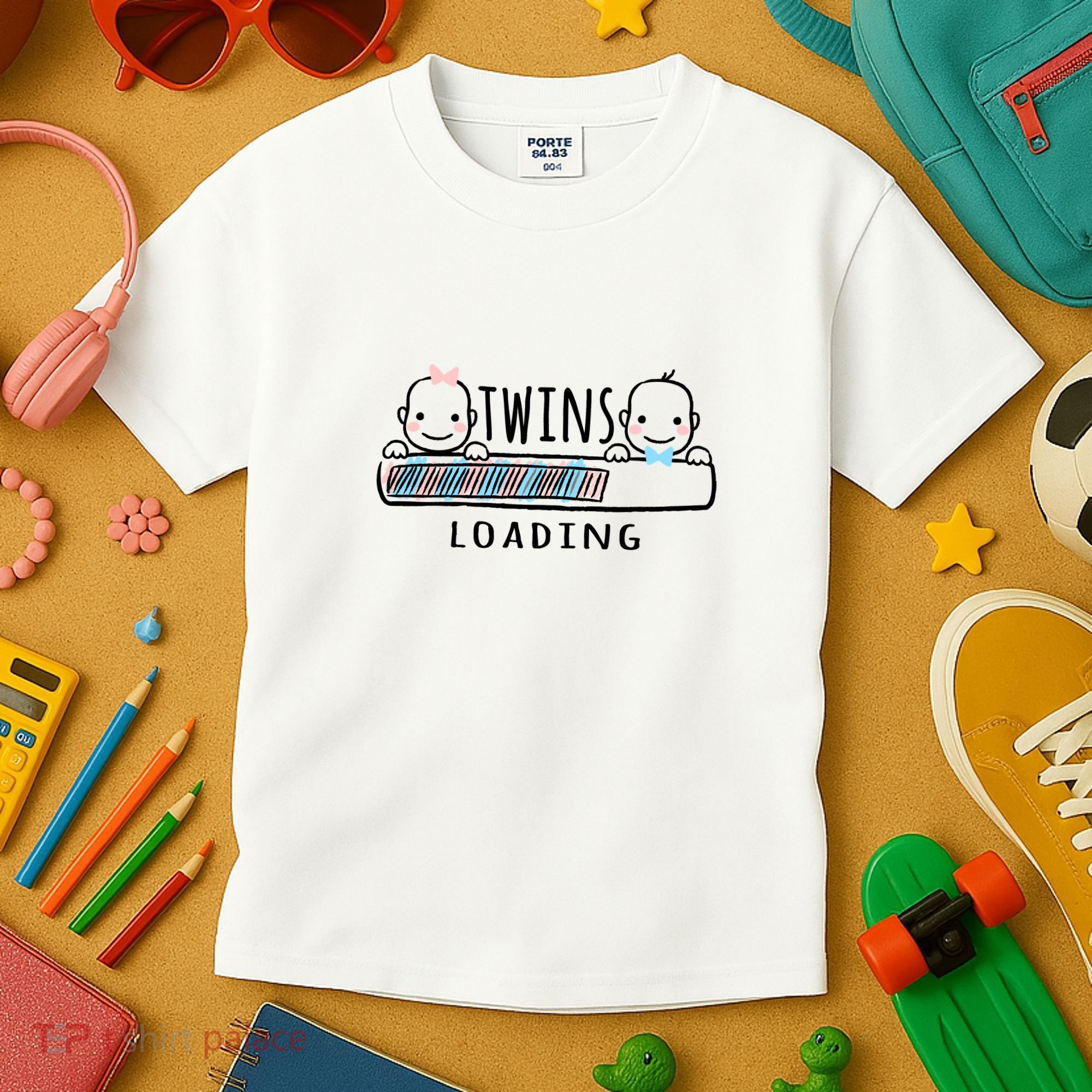 Twins loading cute twin mother  Kids T-Shirt
