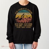There Was Jesus Christian Faith Quote Leopard Rainbow Women's Sweatshirt thumb 0