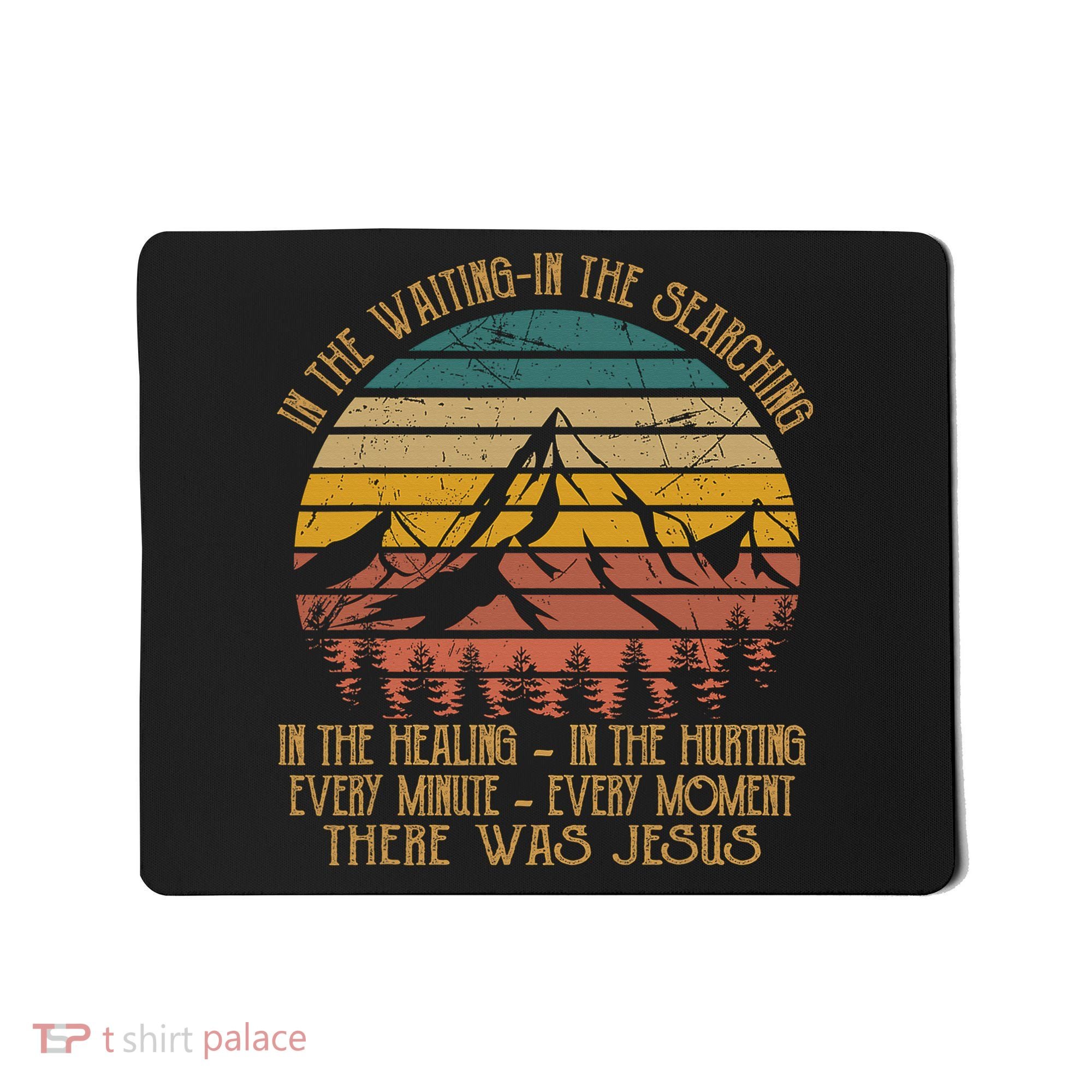There Was Jesus Christian Faith Quote Leopard Rainbow Mousepad
