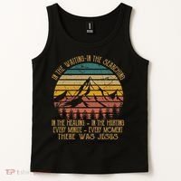 There Was Jesus Christian Faith Quote Leopard Rainbow Tank Top thumb 2