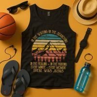 There Was Jesus Christian Faith Quote Leopard Rainbow Tank Top thumb 4