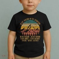 There Was Jesus Christian Faith Quote Leopard Rainbow Toddler T-Shirt thumb 2