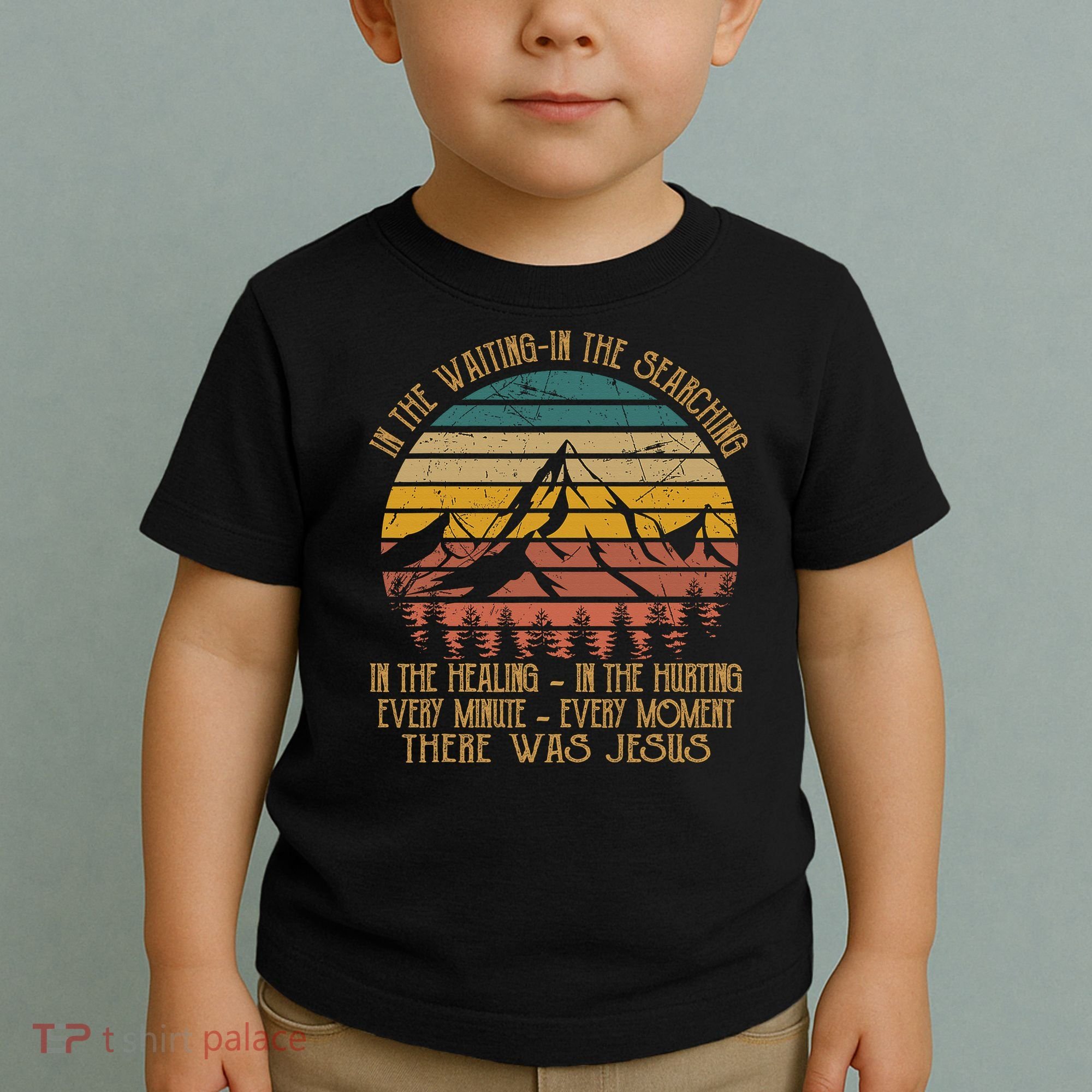 There Was Jesus Christian Faith Quote Leopard Rainbow Toddler T-Shirt