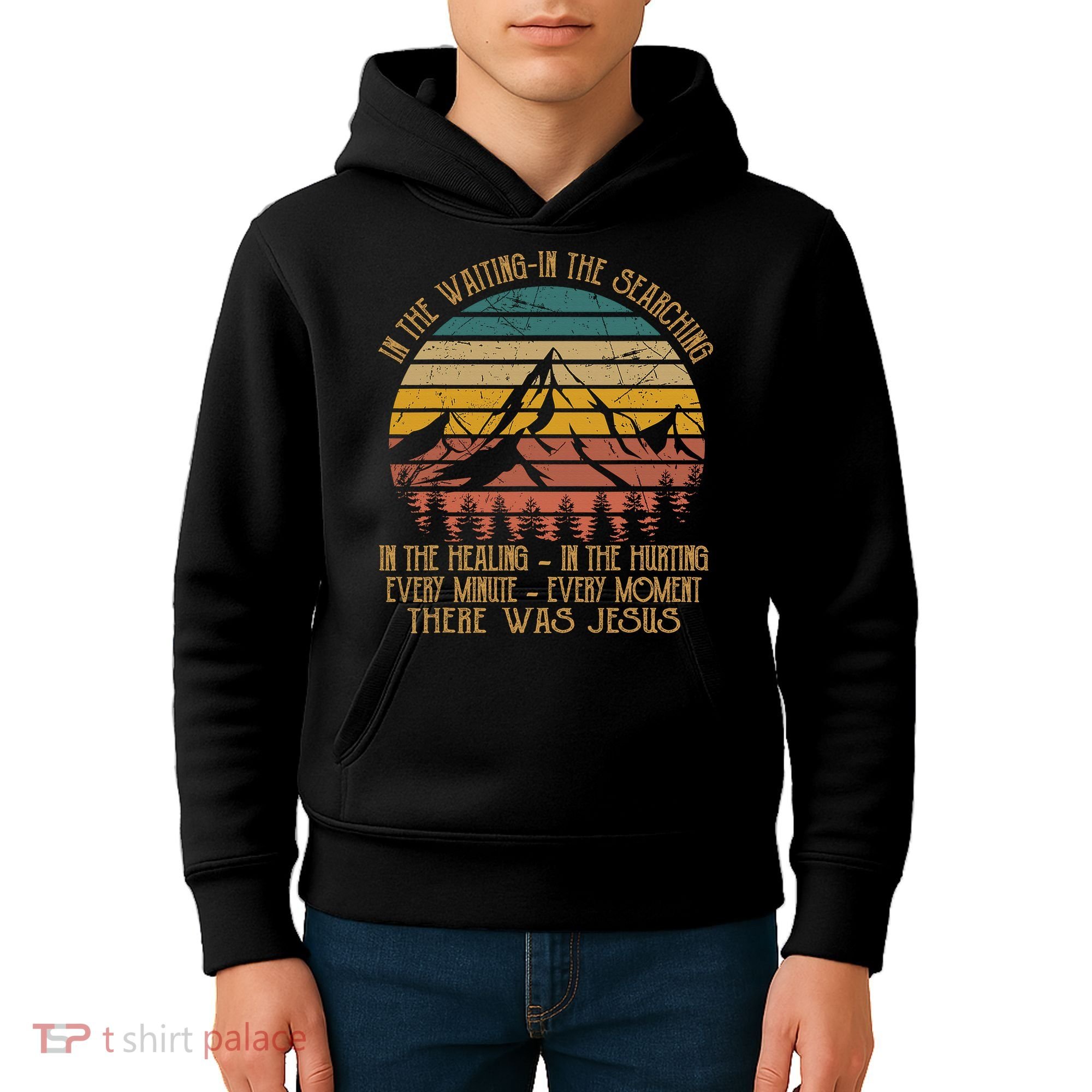 There Was Jesus Christian Faith Quote Leopard Rainbow Kids Hoodie