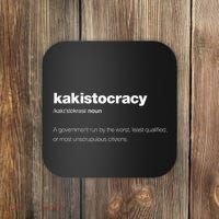 The Word Kakistocracy With A Dictionary Definition Coaster thumb 0