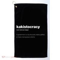 The Word Kakistocracy With A Dictionary Definition Golf Towel thumb 0