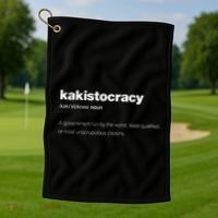 The Word Kakistocracy With A Dictionary Definition Golf Towel thumb 1