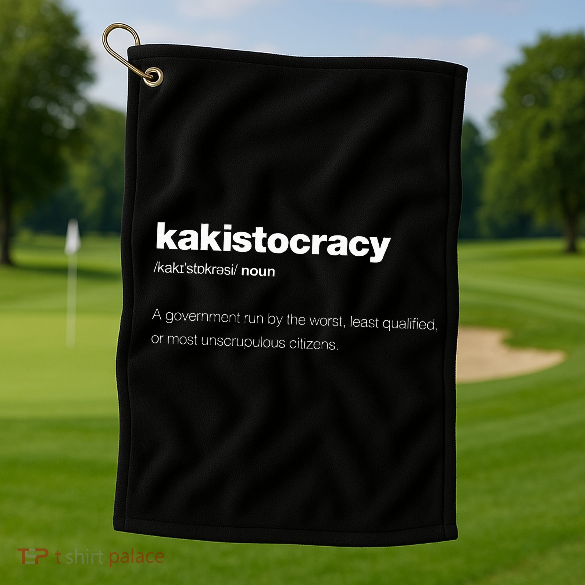 The Word Kakistocracy With A Dictionary Golf Towel