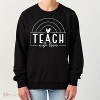 Teach With Love Heart Women's Sweatshirt thumb 0