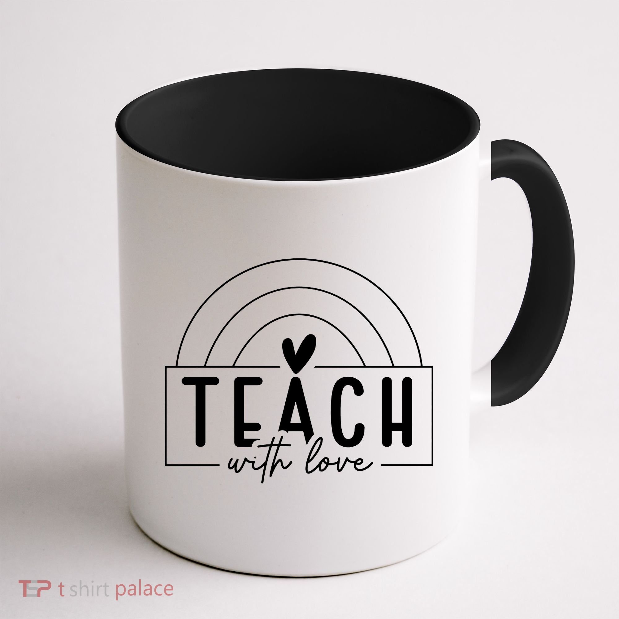 Teach With Love Heart Coffee Mug