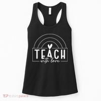 Teach With Love Heart Women's Tank Top thumb 0