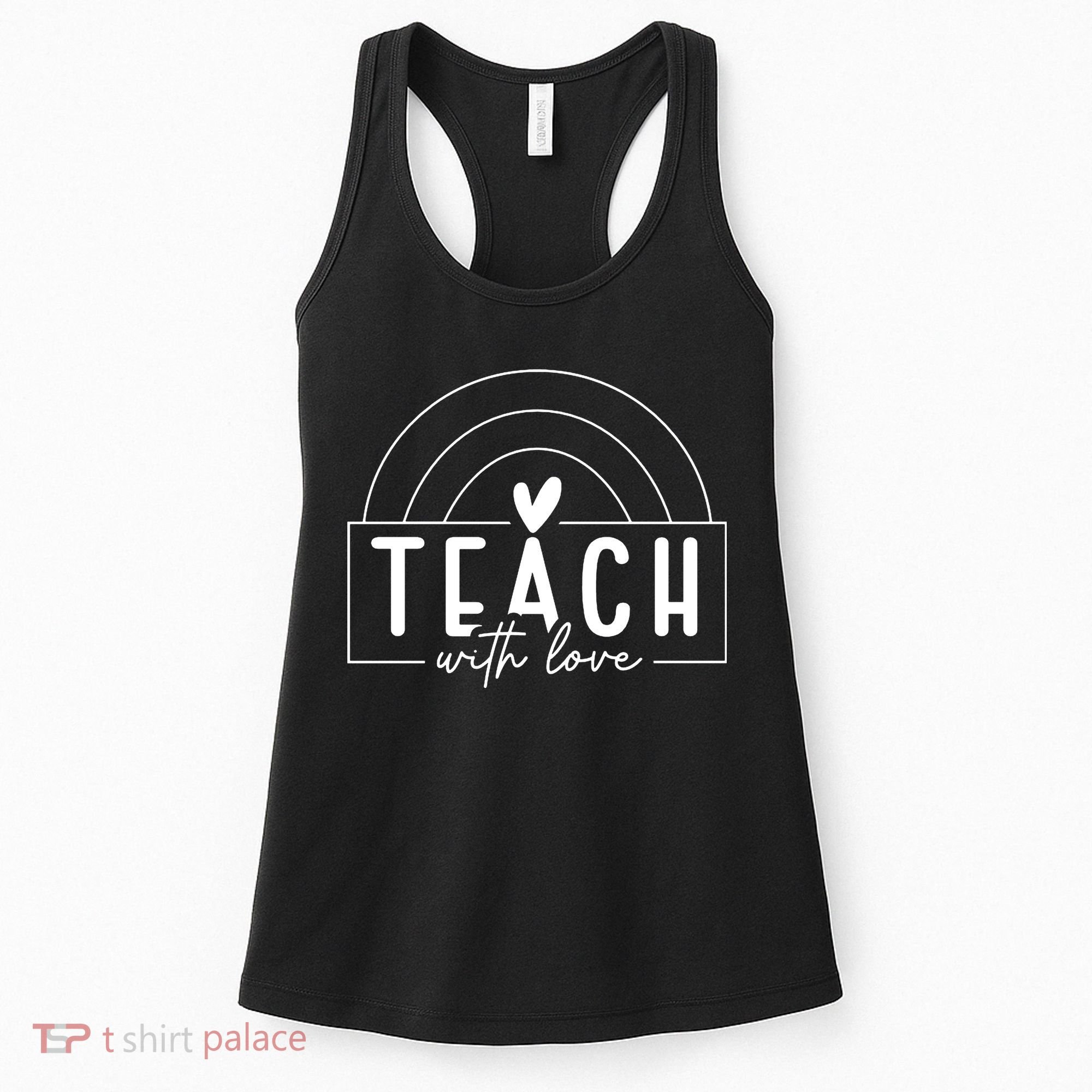 Teach With Love Heart Women's Tank Top