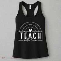 Teach With Love Heart Women's Tank Top thumb 3