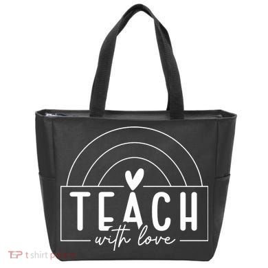 Teach With Love Heart Tote Bag